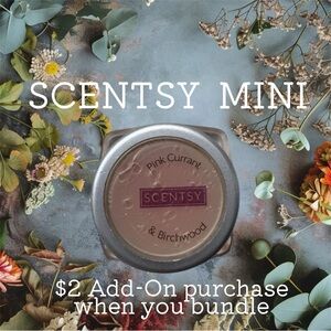 $2 Add-On 🆕Scentsy Mini Pink Currant & Birchwood Home Fragrance